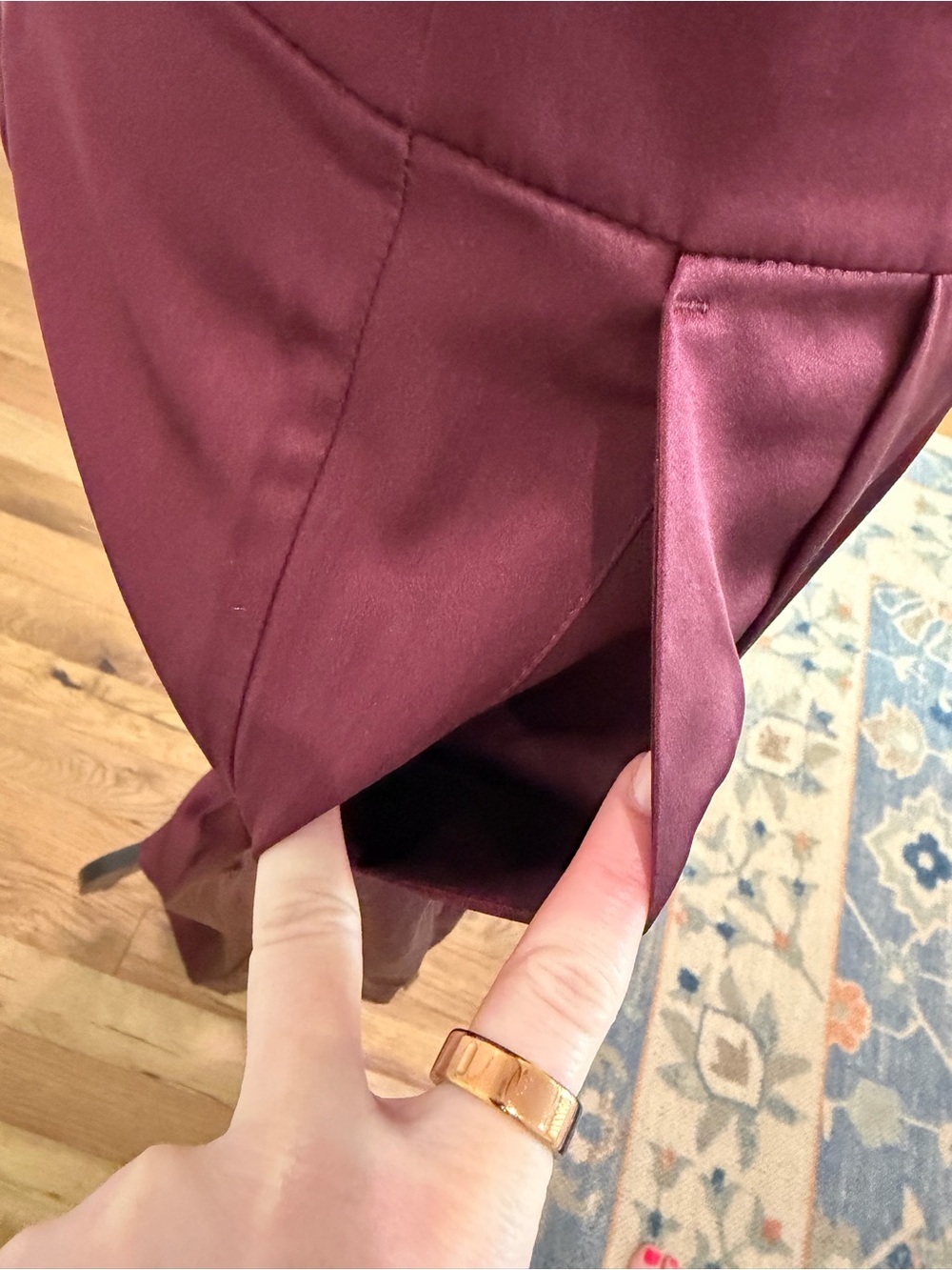 ❤️ Banana Republic Belay Silk Pants Dark Cherry Red Size 6 ❤️ - Picture 7 of 14